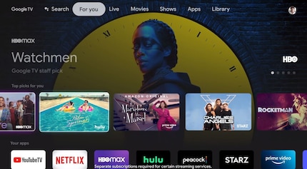 The «For You» page is kind of like Google TV's home screen.