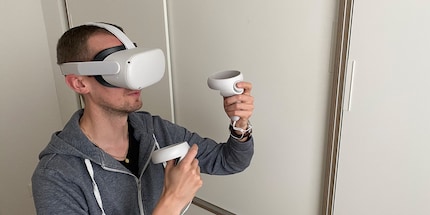 The battery in Oculus's Quest 2 gives you almost three hours of gaming fun.