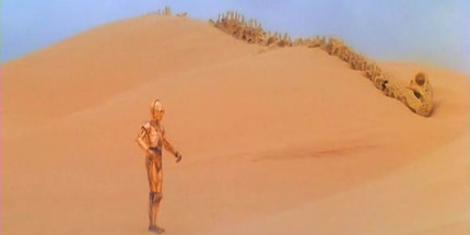 C-3PO has no idea what's in front of him.