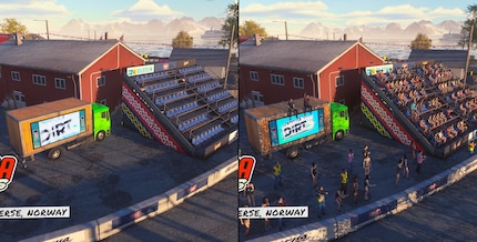 «Dirt 5» büsst im 120-fps-Modus deutlich an Qualität ein. Bild: Digital Foundry
