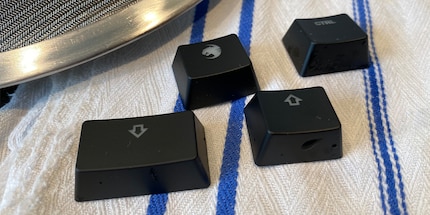 Only when the buttons are completely dry can they be put back in place.