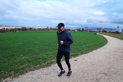 When the going gets tough: music motivates me when I'm jogging.