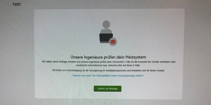 Mit dieser Fehlermeldung müssen wohl viele tado°-Anfänger rechnen.