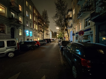 Wide-angle camera, night mode on