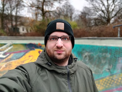 Selfie in portrait mode