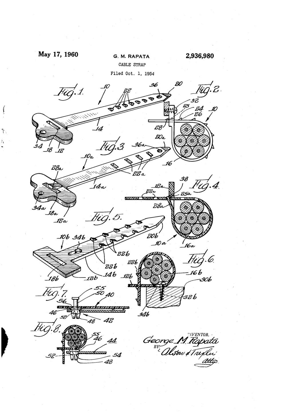 Zapatas US-Patent von 1954.