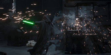 How cool does Luke look fighting his way through the cruiser corridor?