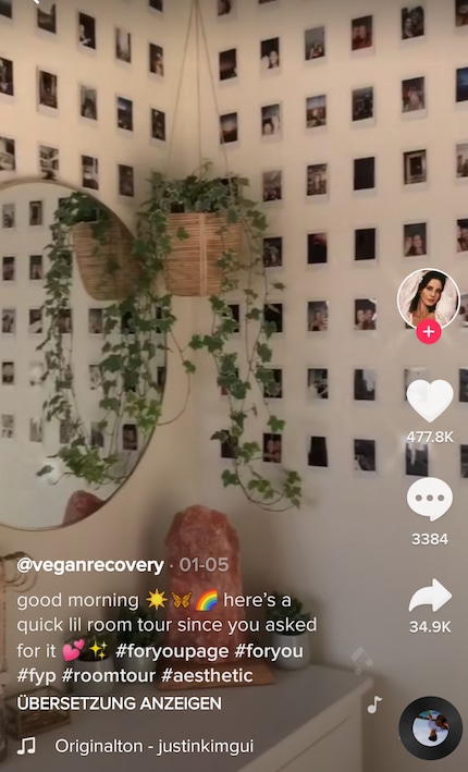 Die kleinsten Polaroids werden in der Masse gross. Bild: TikTokerin «Veganrecovery»