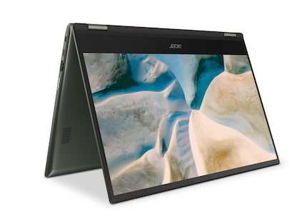Der Bildschirm des Acer Chromebook Spin 514 lässt sich um 360 Grad drehen.