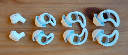 There are three different-sized eartips in the box.