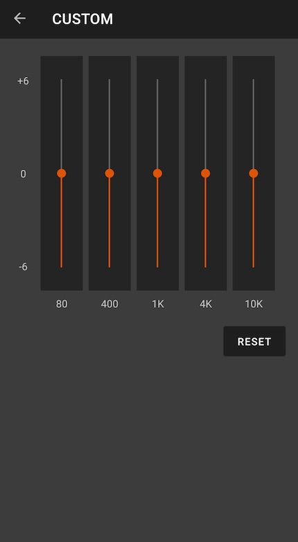 Auch eine benutzerdefinierte Einstellung mit Equalizer ist möglich.