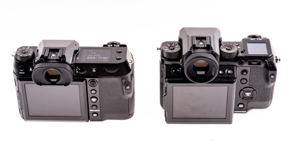 Links Fujifilm GFX100S, rechts Fujiiflm GFX50S