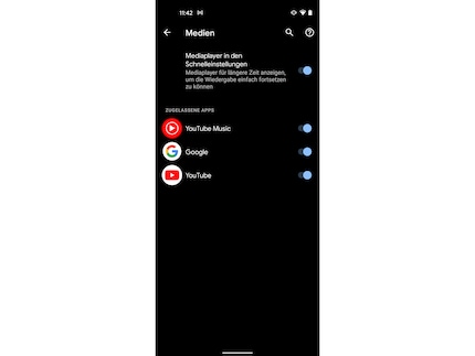 Welche Mediaplayer willst du in den Schnelleinstellungen haben?