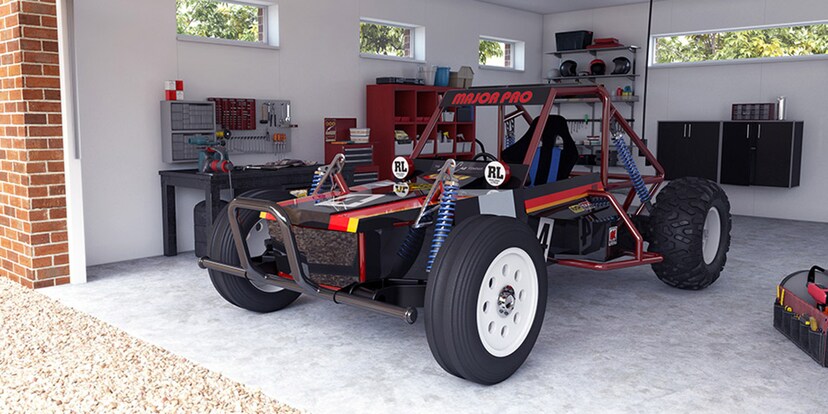 Legendärer Tamiya-Buggy in Lebensgrösse