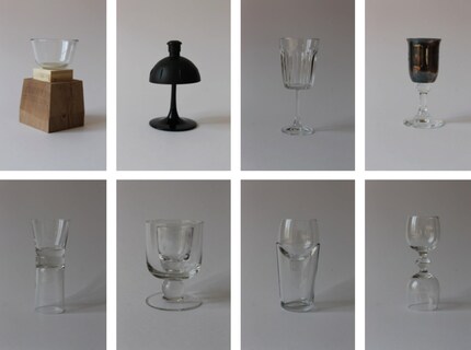 In search of good shapes, Alex repurposed jars from the secondhand store...