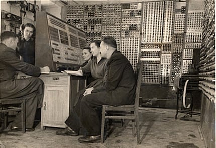 Team members in front of MESM.
