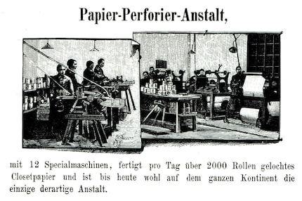 In 1891, Gaggenau ironworks – yes, that’s what they used to be called – boasted of having the only «paper-perforating plant» in all of continental Europe. In fact, special paper that didn’t clog the pipes of the brand-new water closet had been manufactured in the U.K. for some time then.