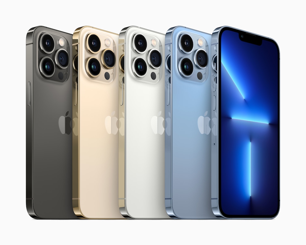 Die Farbauswahl ist beim iPhone 13 Pro und iPhone 13 Pro Max identisch.