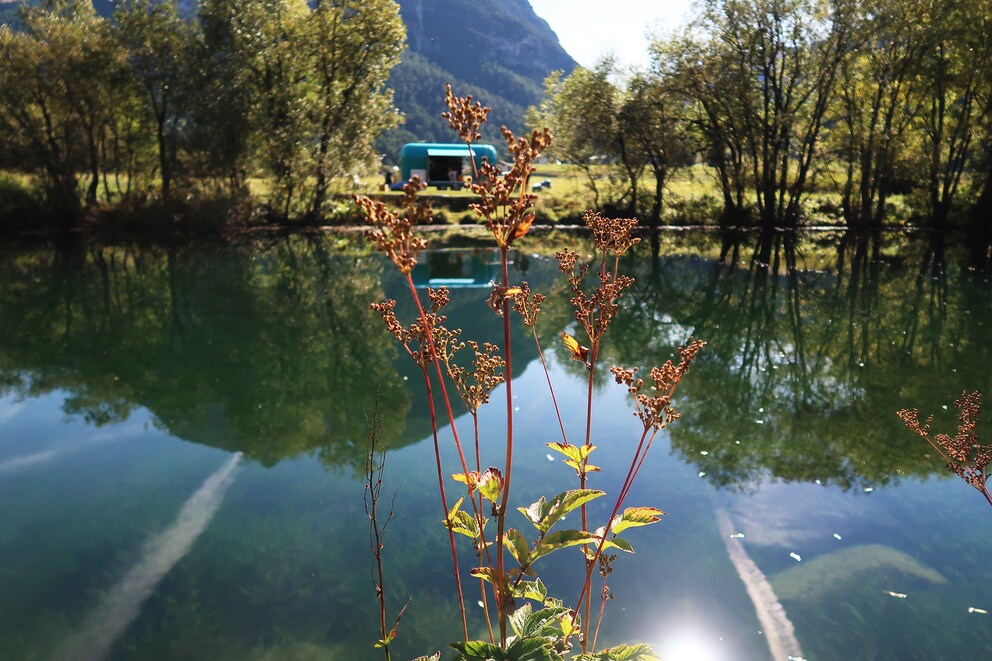 Die Sonne glitzert im Teich, der Espresso schmeckt: So geht Arbeit 4.0.