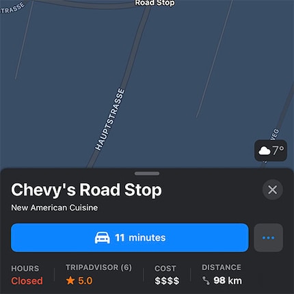 Apple Maps with Apple’s Buttons.