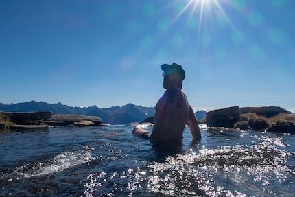Alles für den Job oder wie ich auf der Bündner Hochjagd baden ging. Bild: Claudio Viecelli