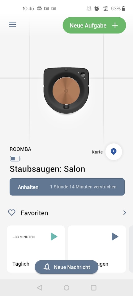 The main menu of the app.