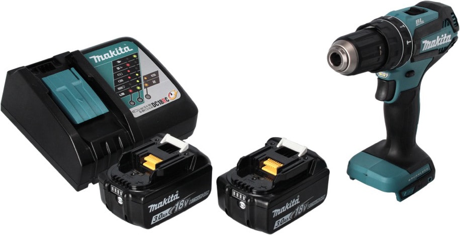 Makita DHP 485 RF Battery impact drill 18 V 50 Nm Brushless 2x