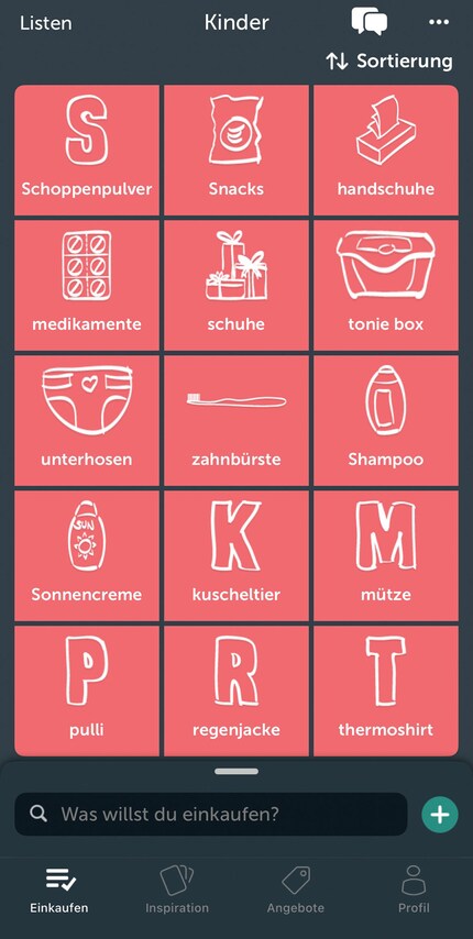... und erstelle manuell Packlisten. Dass bei der manuellen Erfassung die Icons dabei nicht immer korrekt zugeteilt werden, ist egal.