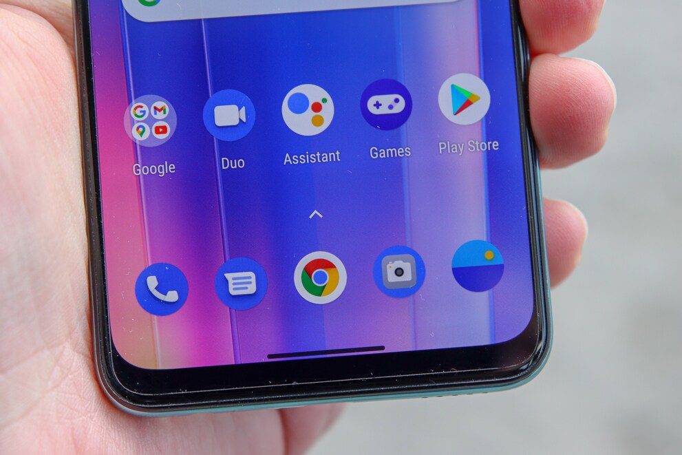 Detailkritik: Die Icons der Kamera und von Chrome.