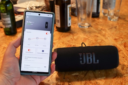 Die JBL-App mit Equalizer.