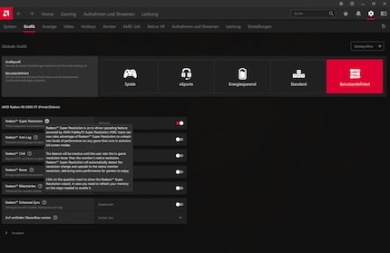 AMD Software Adrenalin Edition 22.3.1: Radeon Super Resolution (RSR) ist «FSR für alle Spiele» und eine Antwort auf Nvidias Image Sharpening (NIS).