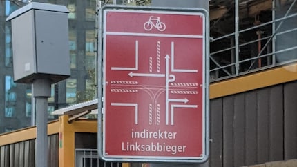 A colleague of mine, Michael Restin, provided this photo. The skills required as a cyclist in Oerlikon are akin to reading Egyptian hieroglyphics.