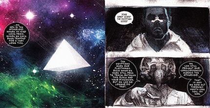 Eine interdimensional herumschwirrende Pyramide – wo sonst sollte sich das ägyptische Götter-Pantheon versammeln?