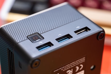 Three USB front ports are available.