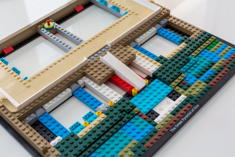 Das Grundgerüst erinnert noch wenig an eine Pyramide.