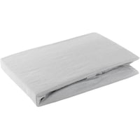 Eurofirany DESIGN 91 Cotton sheet with rubber JERSEY, 140X200 + 30CM, 125 g / m2, color: light gray (140 x 200 cm)