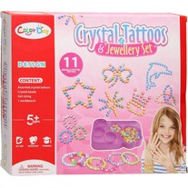 Color Day Crystal tattoos and jewelry set