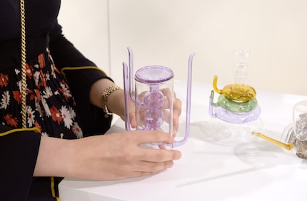 With its unique shape, the drinking object stimulates discussions about universal shapes.