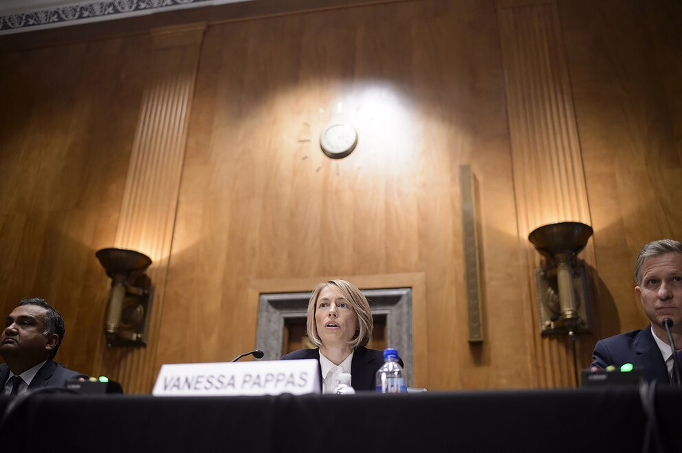 Vanessa Pappas, Chief Operating Officer von TikTok, bei einer Anhörung vor dem US-Senat am 14. September 2022.