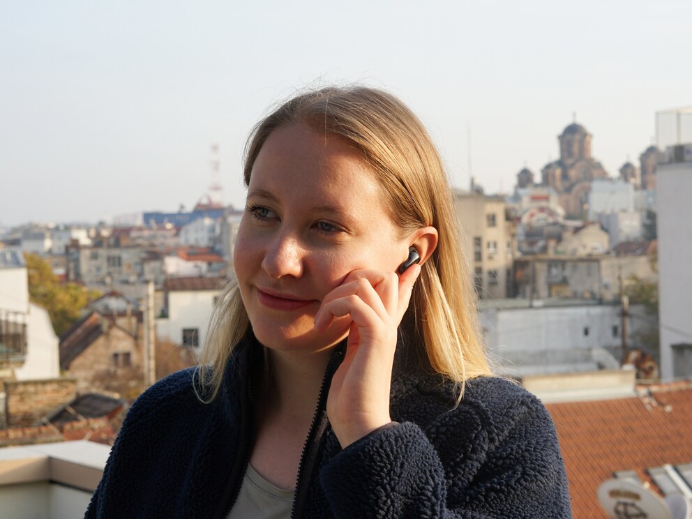 Enjoying the silence on the roof terrace in the middle of Belgrade.