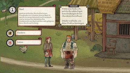 The choice of Andreas’ background story needs to be made carefully.