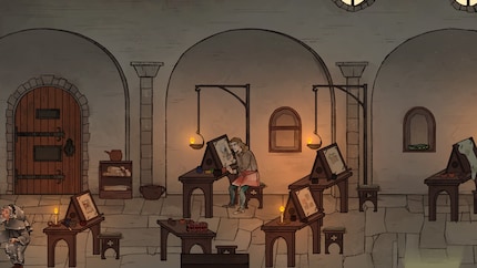 Andreas working on his masterpiece. He’s still ignorant to what awaits him in the seemingly idyllic abbey.