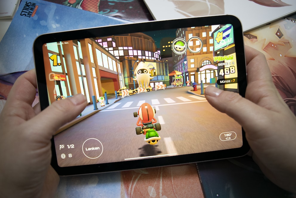 Für Spiele wie Mario Kart funktioniert das iPad Mini als Ersatz für einen Handheld.