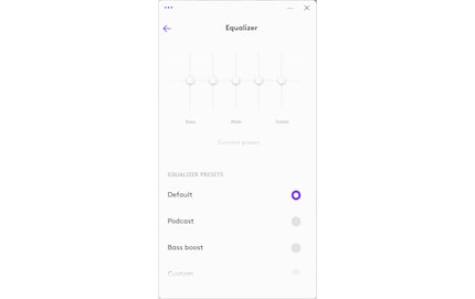 The Logi Dock includes the «Logi Tune» equaliser.