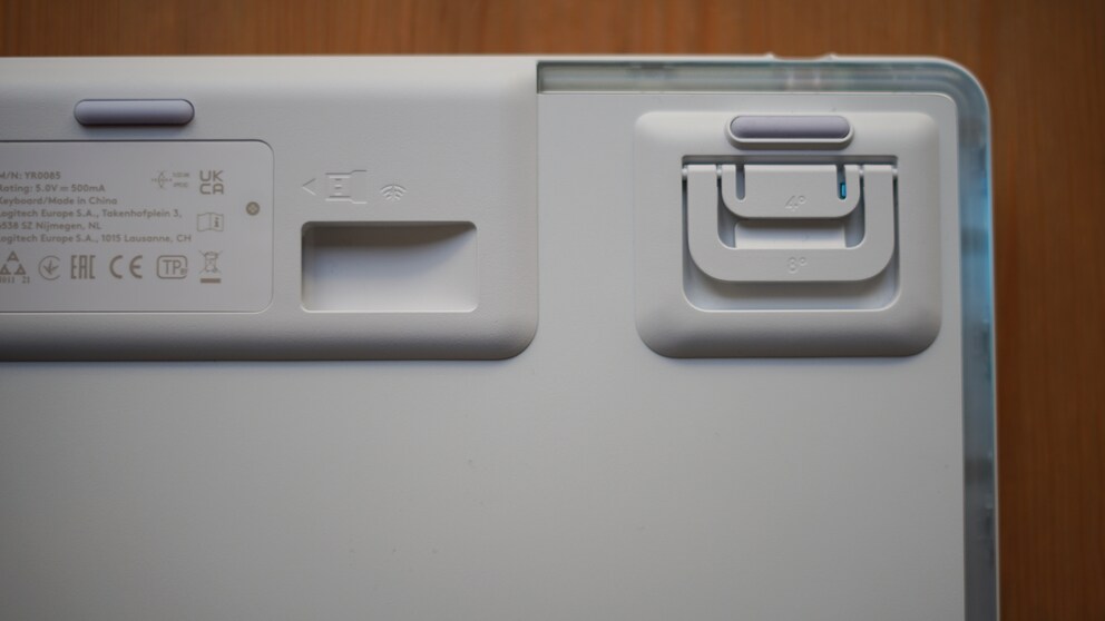 The keyboard angle is easily adjustable.