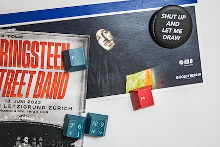 The magnets are a real eye-catcher on the refrigerator.