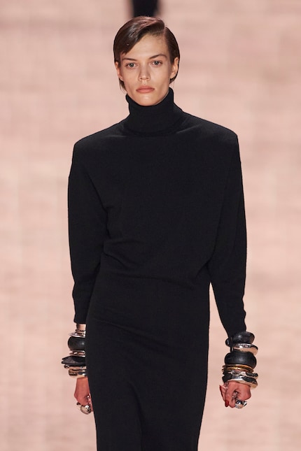 Silver, black and gold come together in this bangle extravaganza from Saint Laurent.