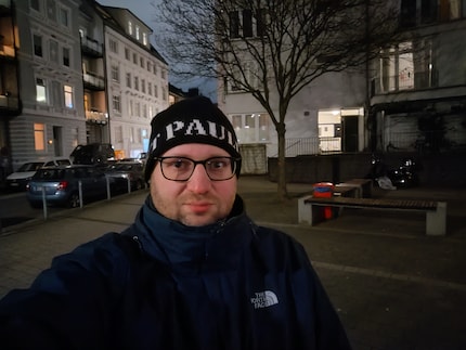 Selfie taken using night mode.