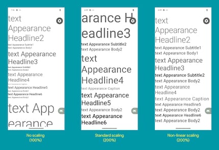 Bigger font with Android 14.