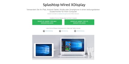 Splashtop Wired XDisplay ist ebenfalls kostenlos.